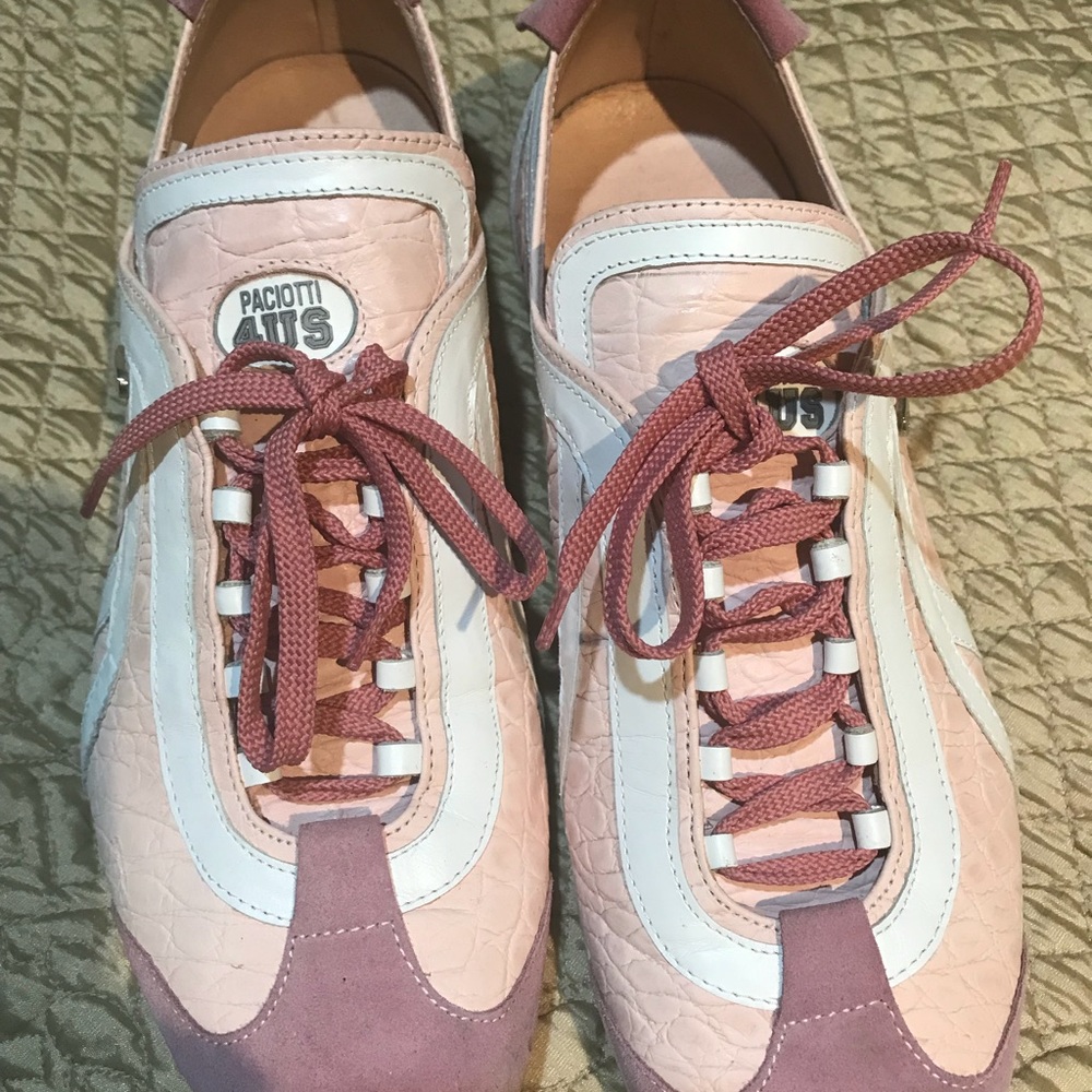 Paciotti pink leather sneakers